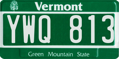 VT license plate YWQ813