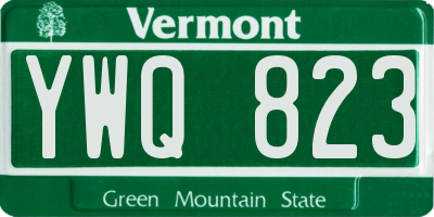 VT license plate YWQ823