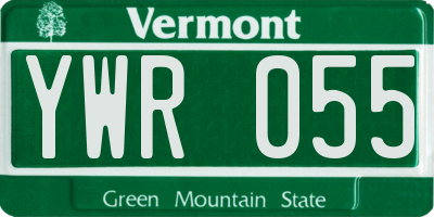 VT license plate YWR055