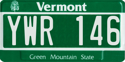VT license plate YWR146