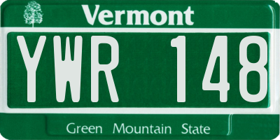 VT license plate YWR148