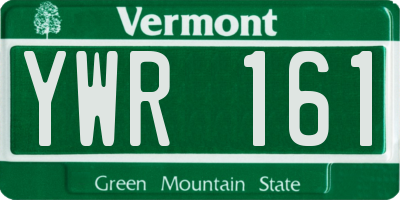 VT license plate YWR161