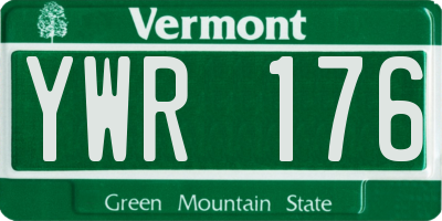VT license plate YWR176