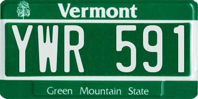 VT license plate YWR591