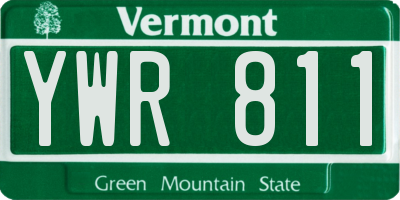 VT license plate YWR811