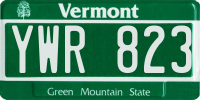 VT license plate YWR823