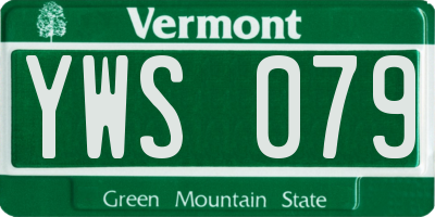 VT license plate YWS079