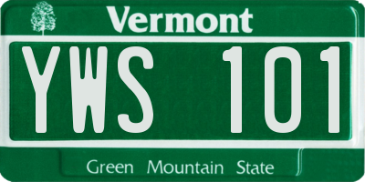VT license plate YWS101