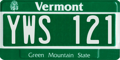 VT license plate YWS121