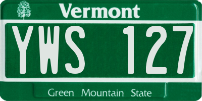 VT license plate YWS127