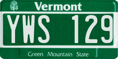 VT license plate YWS129