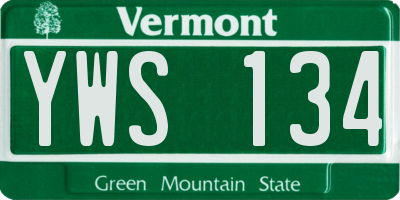 VT license plate YWS134