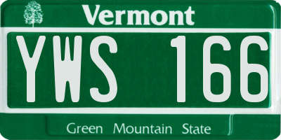 VT license plate YWS166