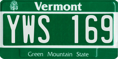VT license plate YWS169