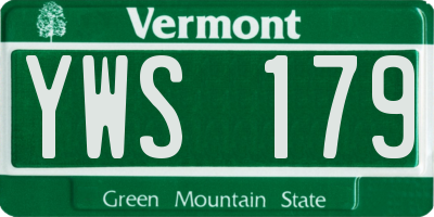VT license plate YWS179