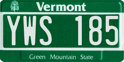 VT license plate YWS185