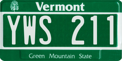 VT license plate YWS211
