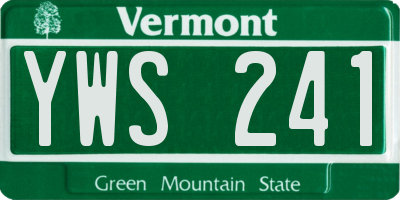 VT license plate YWS241