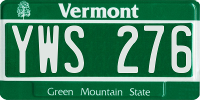 VT license plate YWS276