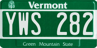 VT license plate YWS282