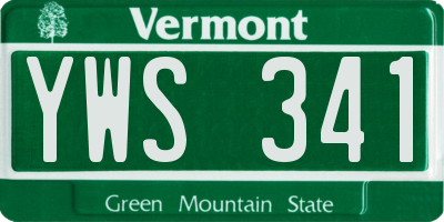 VT license plate YWS341