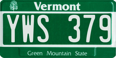 VT license plate YWS379