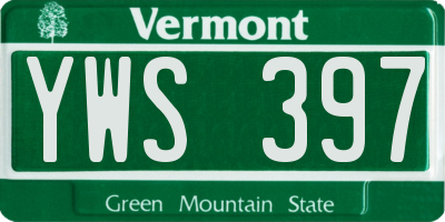 VT license plate YWS397