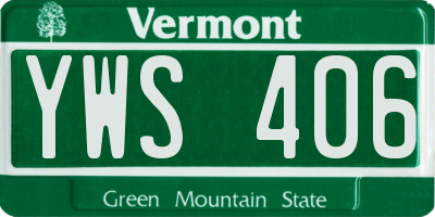 VT license plate YWS406