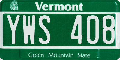 VT license plate YWS408