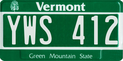 VT license plate YWS412