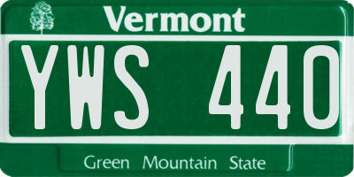 VT license plate YWS440