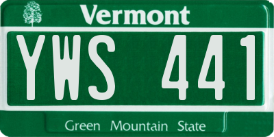 VT license plate YWS441