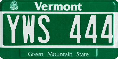 VT license plate YWS444