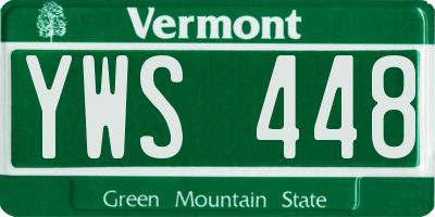 VT license plate YWS448