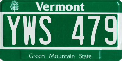 VT license plate YWS479