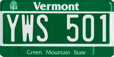 VT license plate YWS501