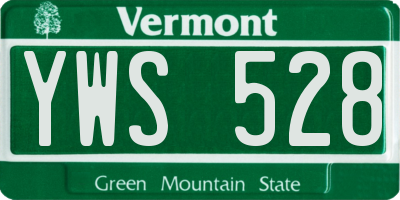 VT license plate YWS528