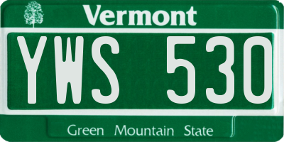 VT license plate YWS530