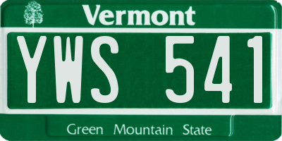 VT license plate YWS541