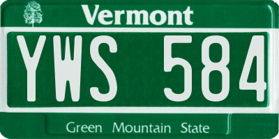VT license plate YWS584
