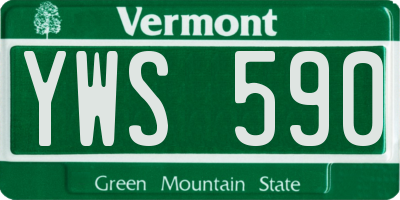 VT license plate YWS590