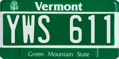 VT license plate YWS611
