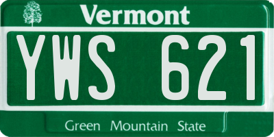 VT license plate YWS621