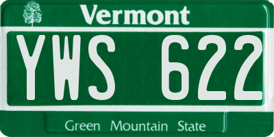 VT license plate YWS622