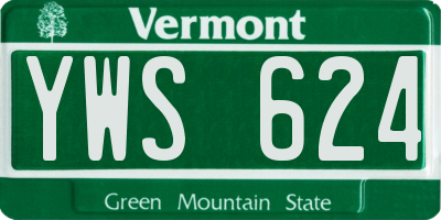 VT license plate YWS624