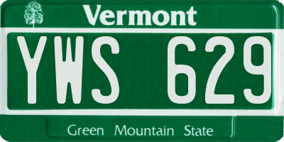 VT license plate YWS629