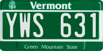 VT license plate YWS631