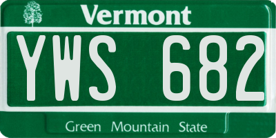 VT license plate YWS682