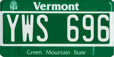 VT license plate YWS696