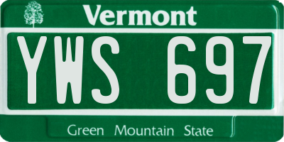 VT license plate YWS697